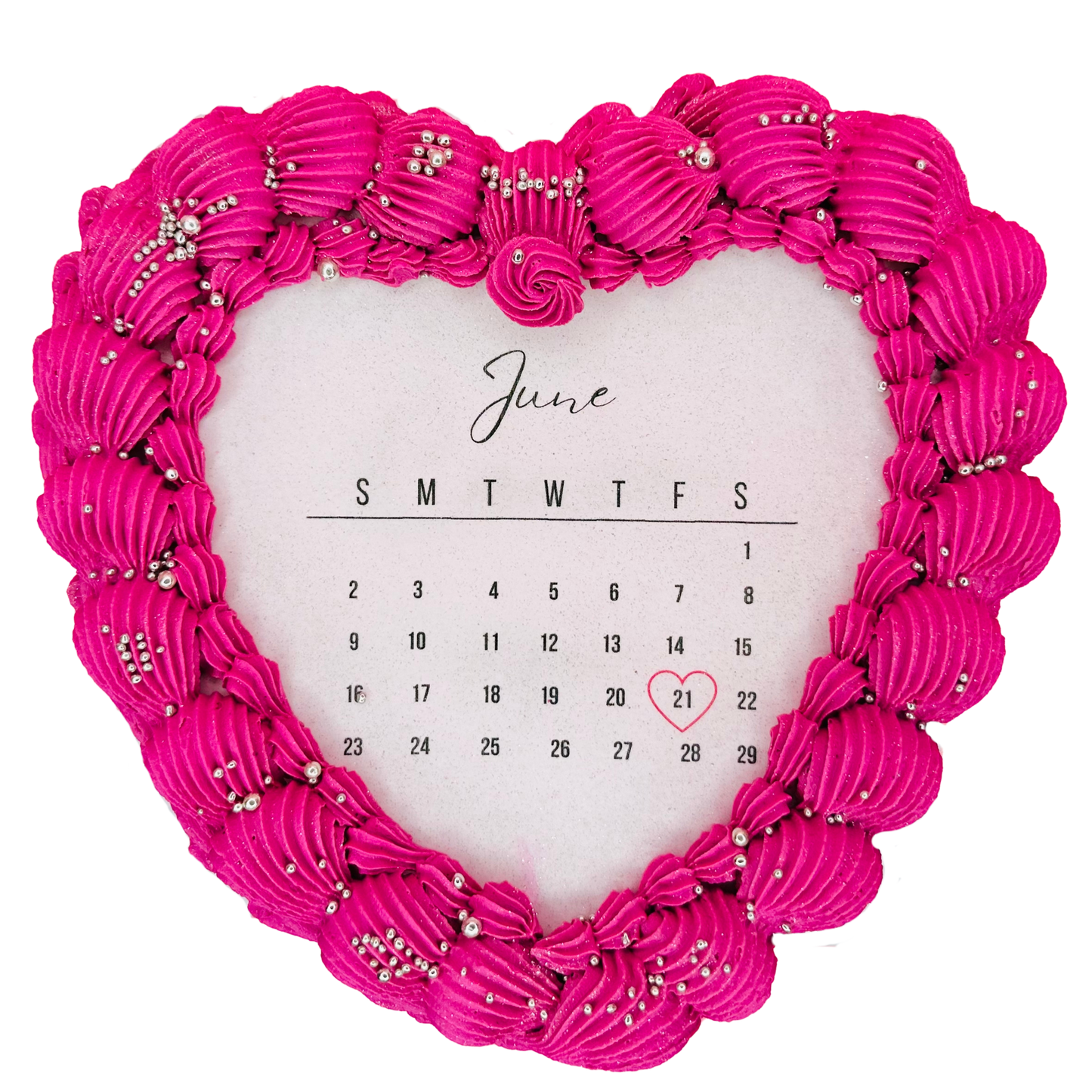 Burn-away Calendar Heart Cake