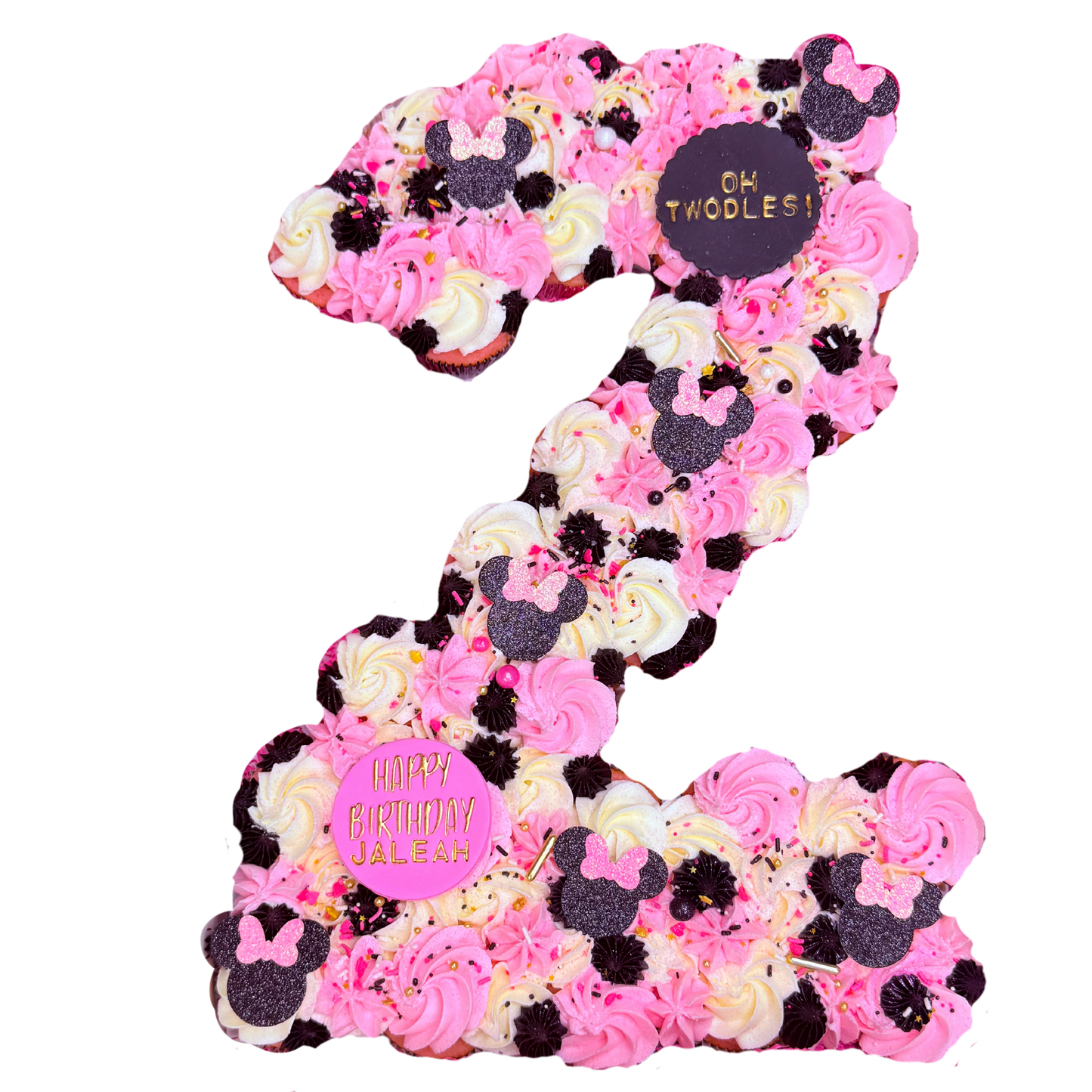 Standard Two Dozen Letter/Number Shaped Cupcakes
