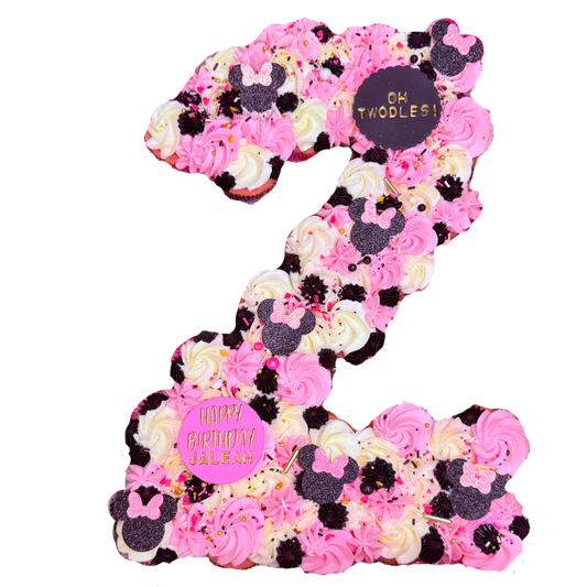 Standard Two Dozen Letter/Number Shaped Cupcakes