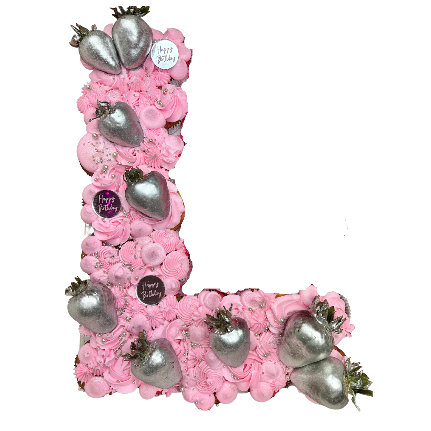 Premium Metallic Two Dozen Number/Letter Cupcakes