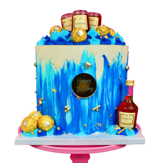 Abstract Color Cake (with chocolates)