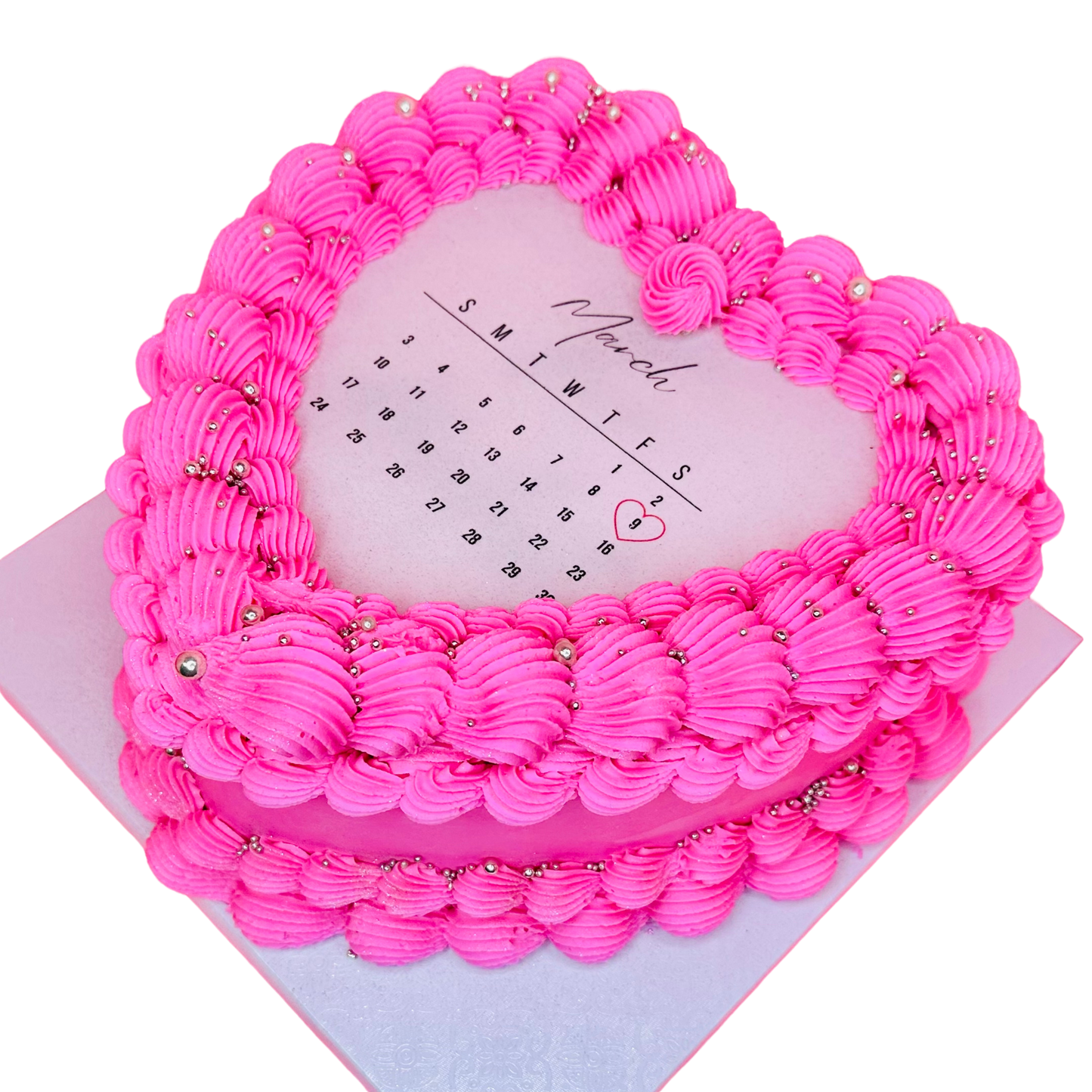 Calendar Heart Cake