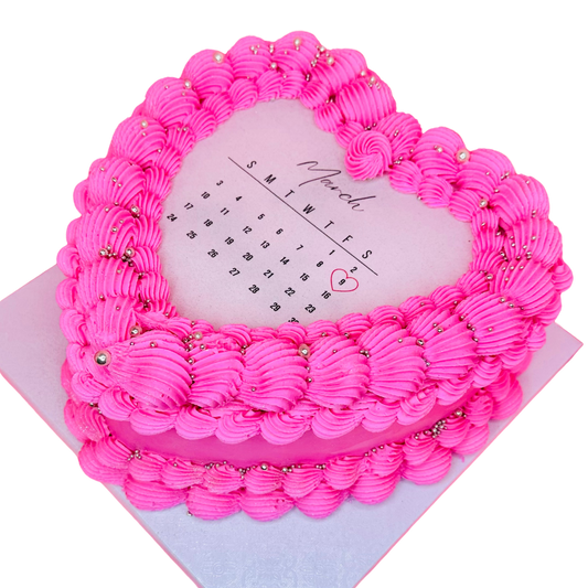 Calendar Heart Cake