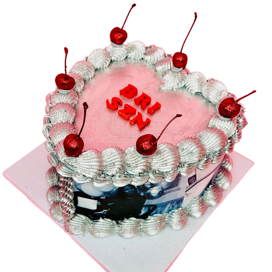 Metallic Glitter Cherries Cake