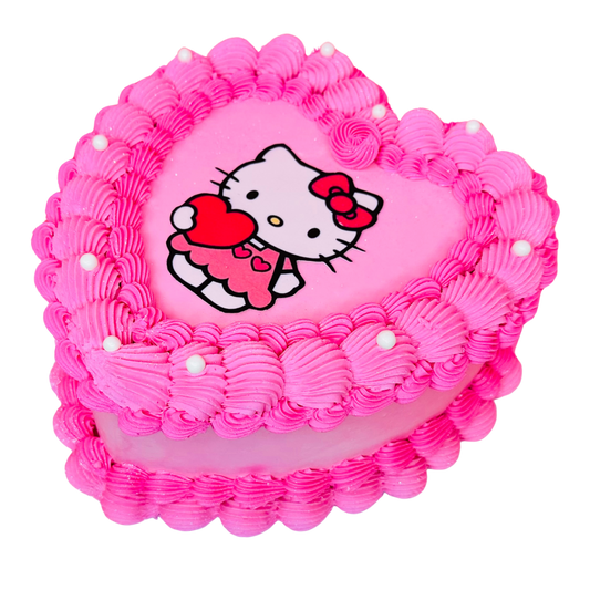 Hello Kitty Heart Cake