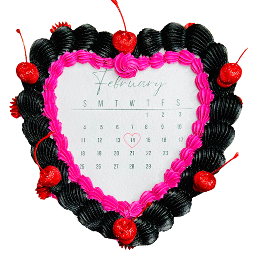 Glitter Cherry Burn-away Calendar Cake
