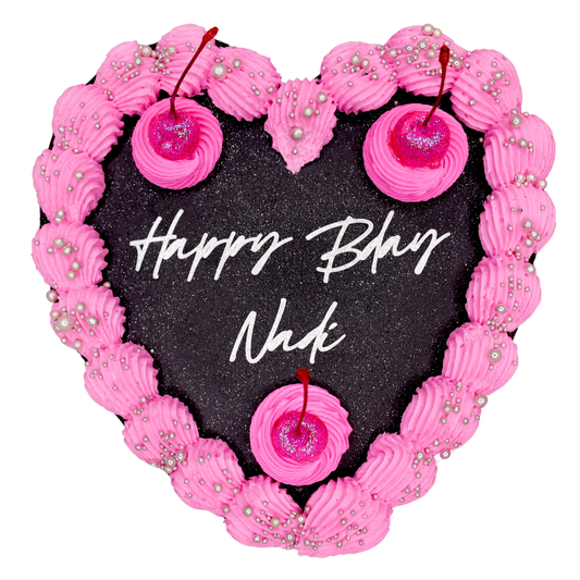 Glitter Cherry Heart Cake