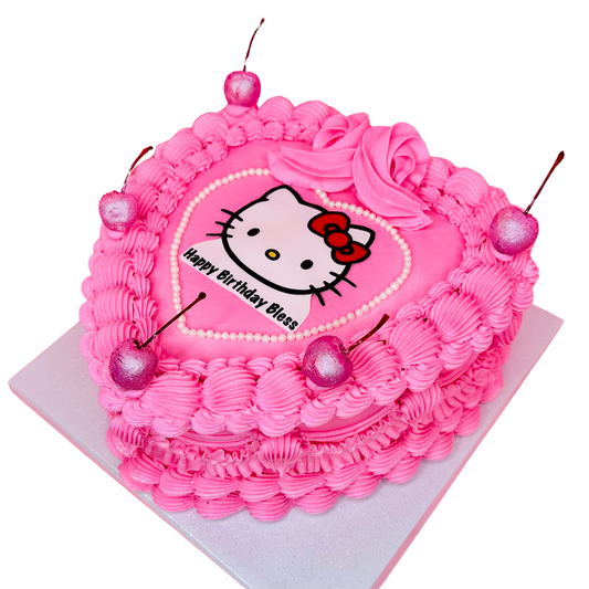 Hello Kitty Heart Cake