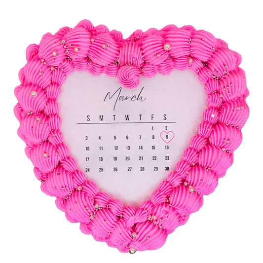 Calendar Heart Cake