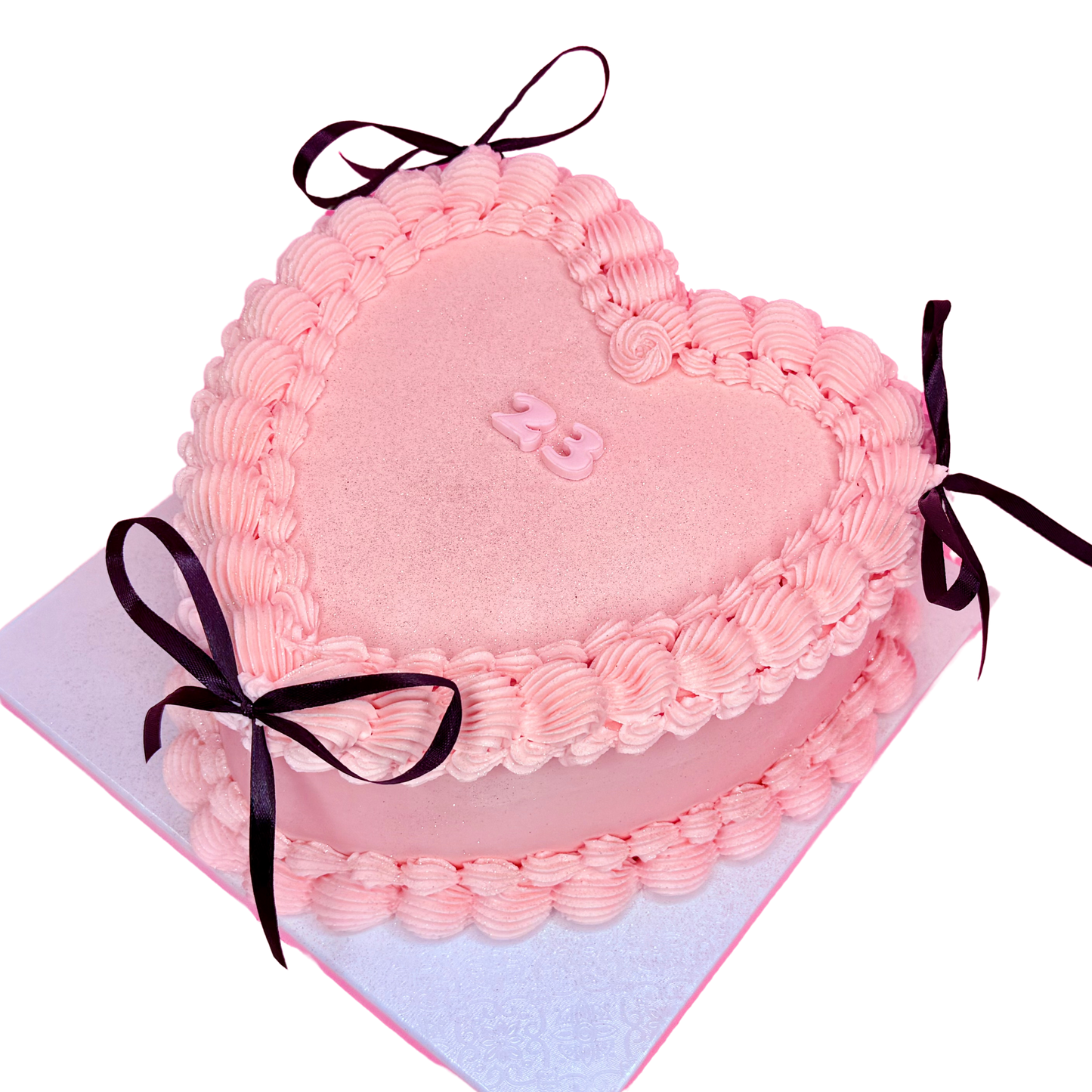 Ribbon Heart Cake