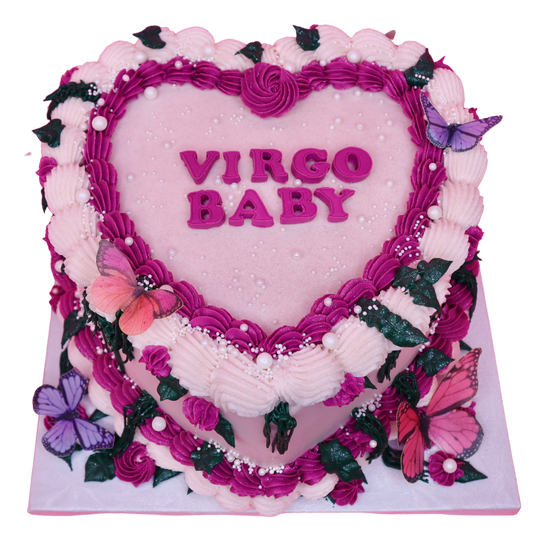 Garden Themed Heart Cake