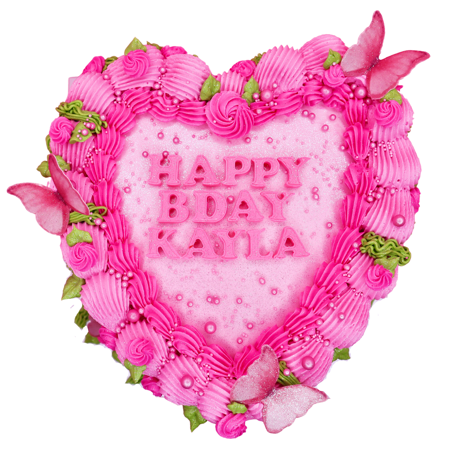 Garden Themed Heart Cake