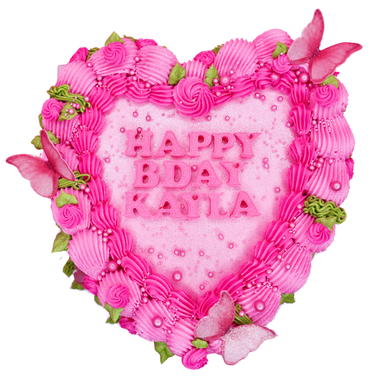 Garden Themed Heart Cake