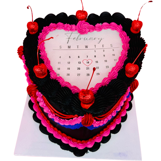 Glitter Cherry Burn-away Calendar Cake