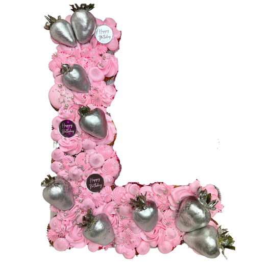 Premium Metallic Two Dozen Number/Letter Cupcakes