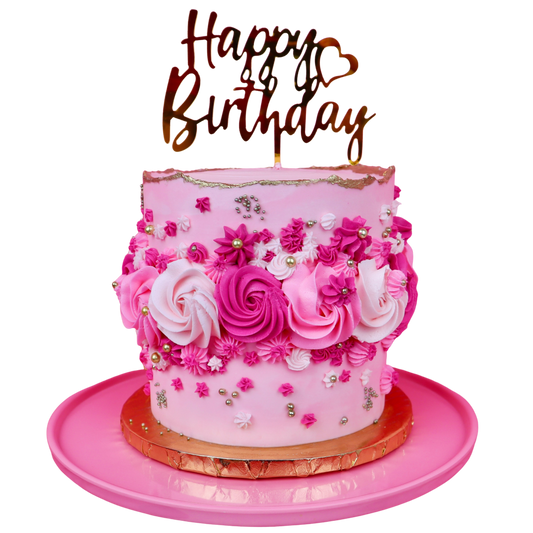 Fault Line Rosette Cake