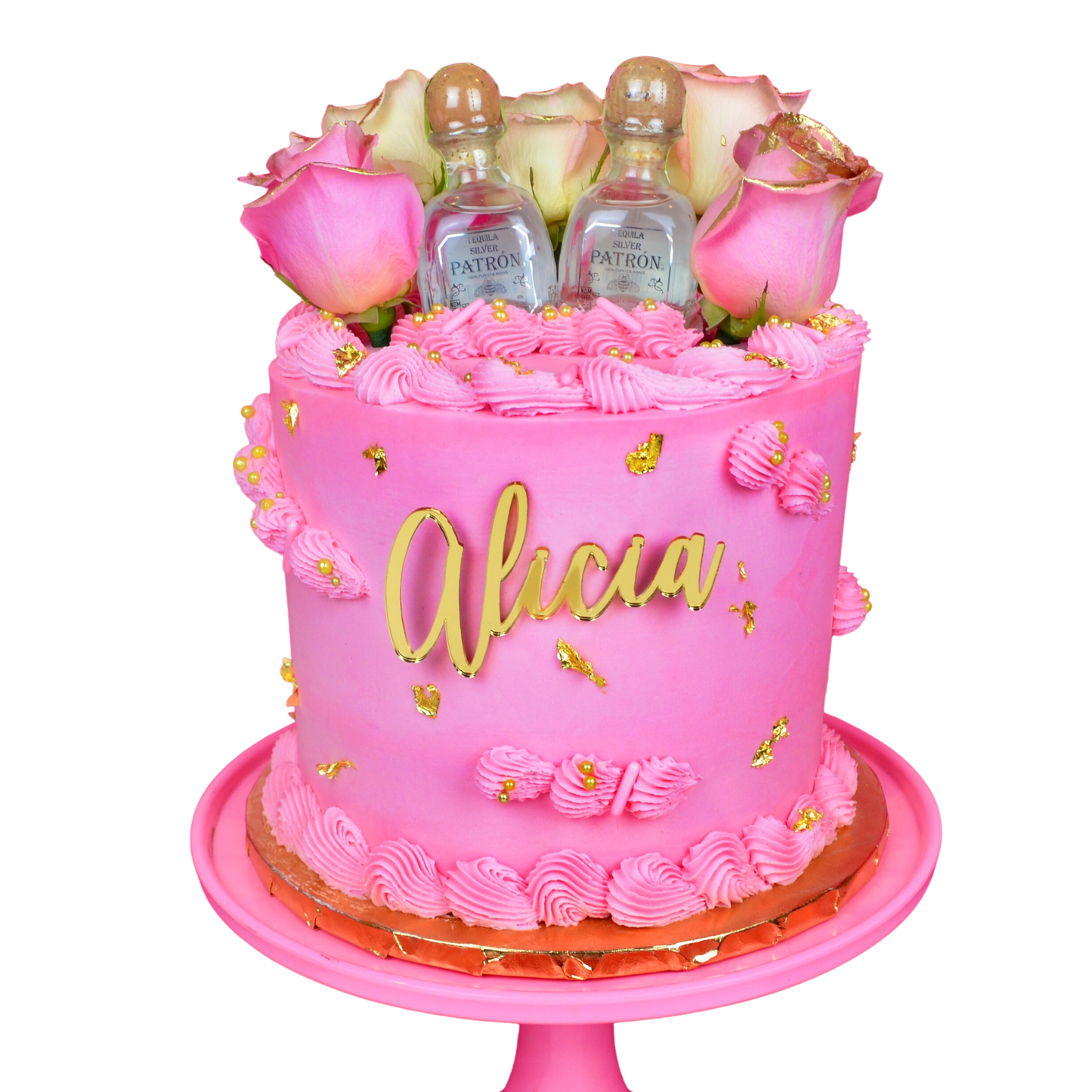 Abstract Floral Cake
