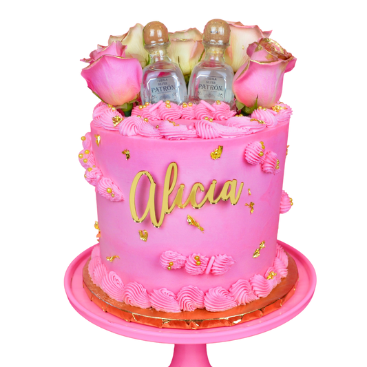 Abstract Floral Cake