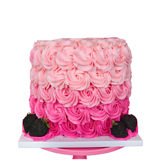 Ombré Rosette Cake