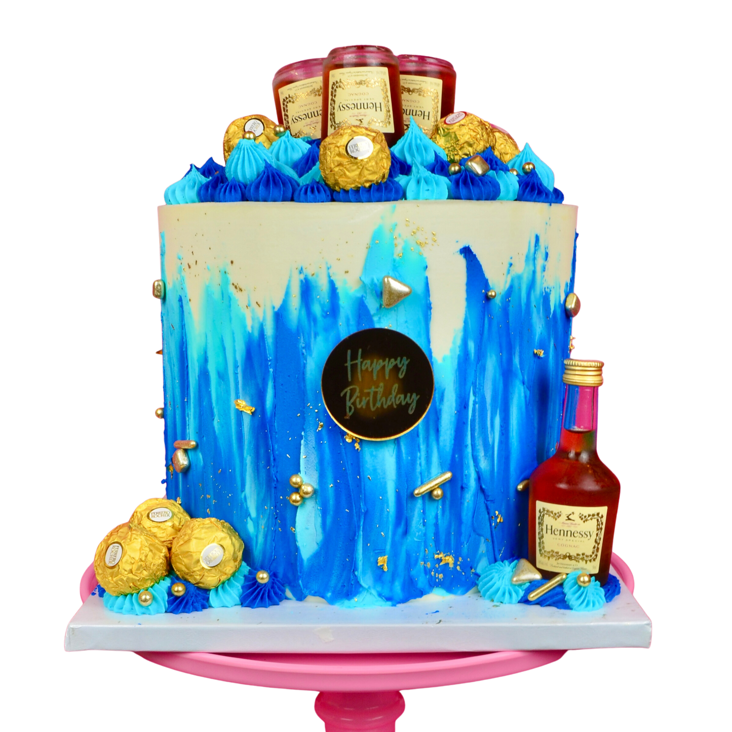 Abstract Color Cake (with chocolates)