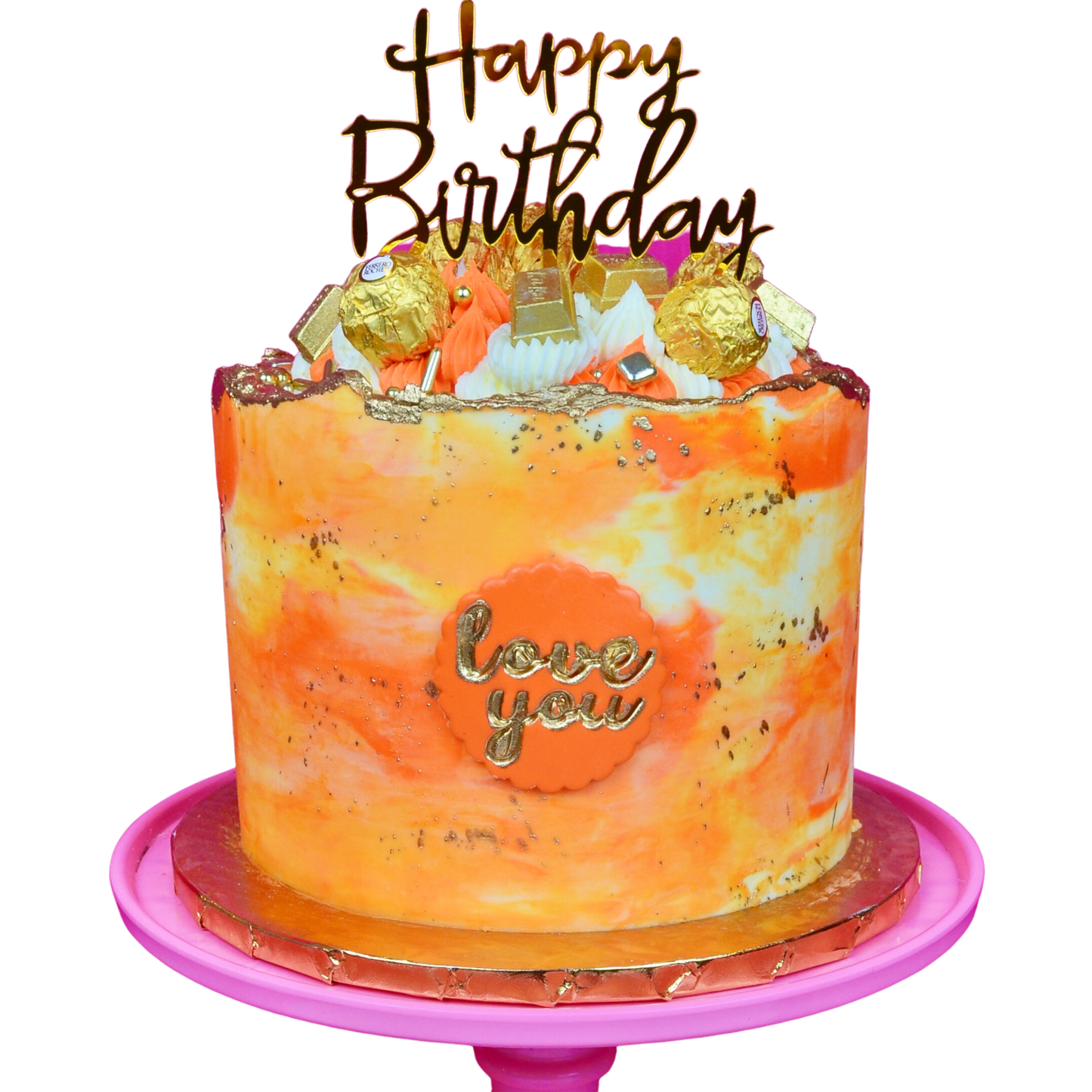 Abstract Color Cake (with chocolates)
