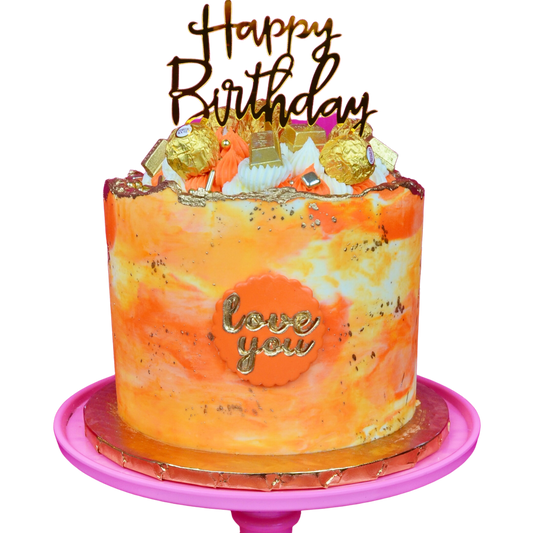 Abstract Color Cake (with chocolates)